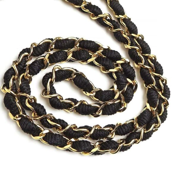 Chanel Satin Matelasse Single Chain Shoulder Bag Crossbody Black - Picture 9 of 11